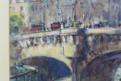Lot 1208 - Harry Phelan Gibb (1870-1948) oil on canvas laid on board - Le Pont Neuf, signed and dated 1909, 40cm x 32cm, in glazed gilt frame
