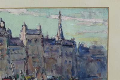 Lot 1208 - Harry Phelan Gibb (1870-1948) oil on canvas laid on board - Le Pont Neuf, signed and dated 1909, 40cm x 32cm, in glazed gilt frame