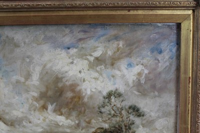 Lot 1106 - Manner of John Constable, oil on canvas laid on board - Extensive Landscape, in glazed gilt frame