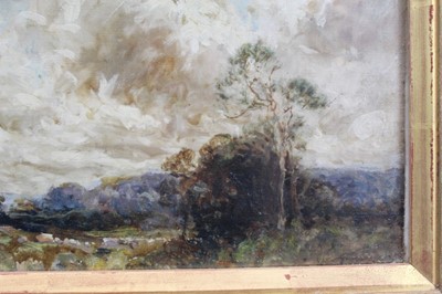 Lot 1106 - Manner of John Constable, oil on canvas laid on board - Extensive Landscape, in glazed gilt frame