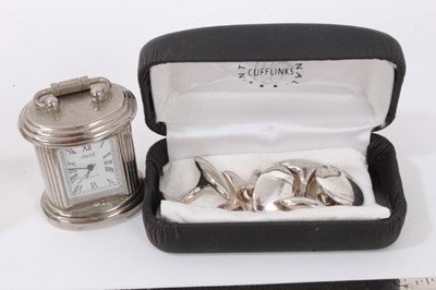 Lot 307 - Three vintage wristwatches, 19th century tortoiseshell trinket bo, other boxes, clocks and items  of virtu