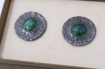 Lot 294 - Arts and Crafts boxed set of six buttons by Norman & Ernest Spittle