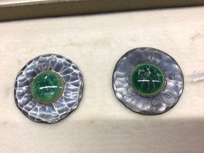 Lot 294 - Arts and Crafts boxed set of six buttons by Norman & Ernest Spittle