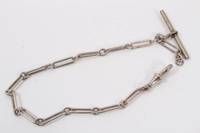 Lot 312 - Four Victorian and later silver fob chains