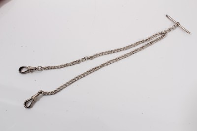 Lot 312 - Four Victorian and later silver fob chains