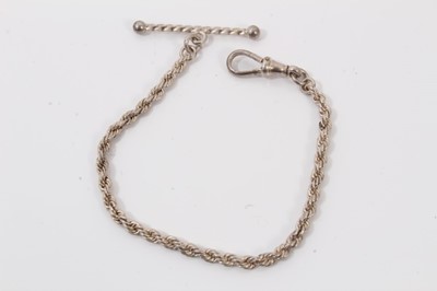 Lot 312 - Four Victorian and later silver fob chains