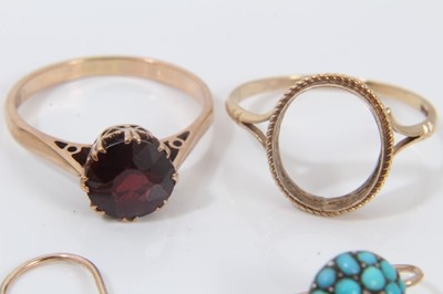 Lot 347 - Group antique and later gold jewellery