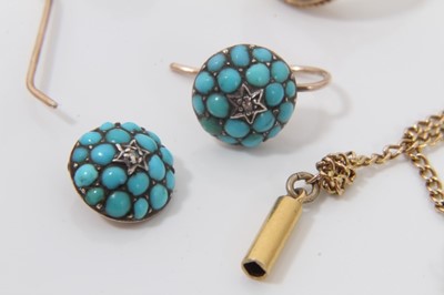 Lot 347 - Group antique and later gold jewellery